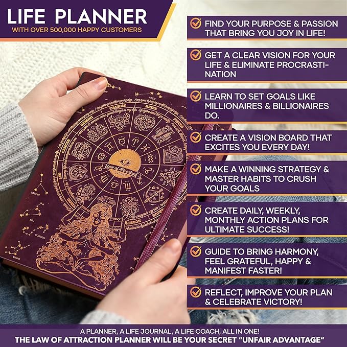 2025-2026 Planner Weekly and Monthly | 16-Month Life Planner to Increase Focus & Productivity | Reduce Overwhelm & Achieve Your Biggest Goals | Include Gift Box & Stickers | Sep 2025-Dec 2026-DeskLoop Office