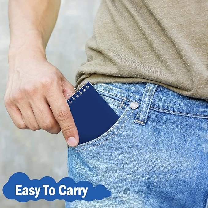 50 Pieces Spiral Memo Pads Bulk 3 x 5 Inch Small Note Pads Top Bound Lined College Ruled Paper Mini Notepad Pocket Spiral Notebooks for School Office Home Supplies, 75 Sheets (Bright Colors)-DeskLoop Office