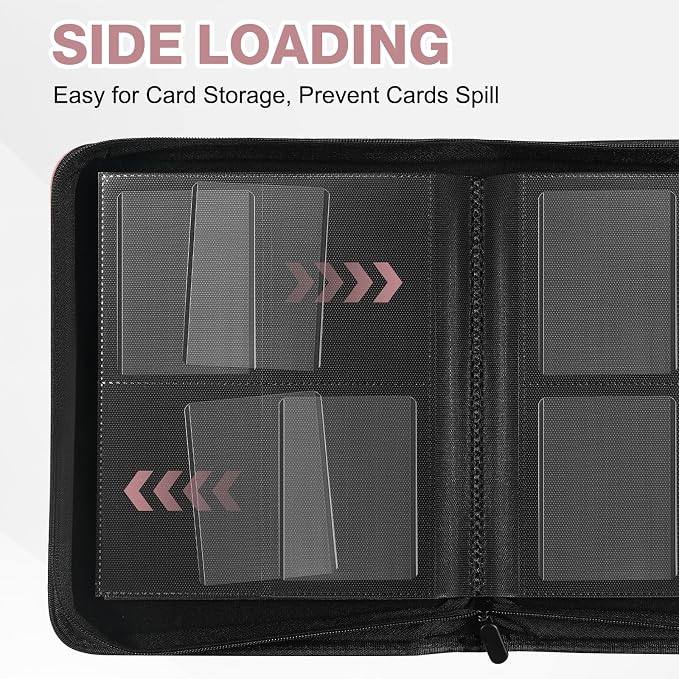 Toploader Binder, Holds 160 Toploaders, 100 Toploaders INCLUDED, 4-Pocket PU - Image 7