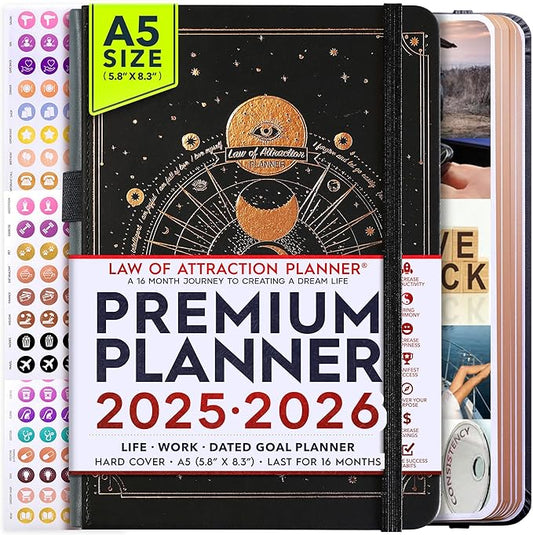 2025-2026 Planner Weekly and Monthly | 16-Month Life Planner to Increase Focus & Productivity | Reduce Overwhelm & Achieve Your Biggest Goals | Include Gift Box & Stickers | Sep 2025-Dec 2026-DeskLoop Office