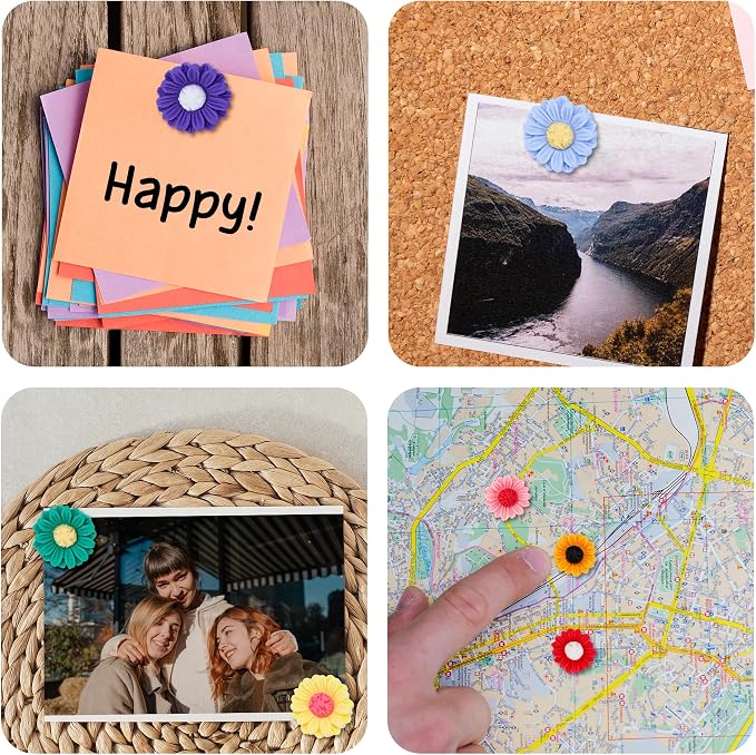 Decorative Cute Push Pins for Bulletin Board, Thumb Tacks, Cork Board Desk Wall - Image 7