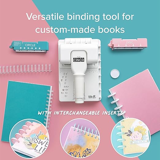 We R Memory Keepers Multi Cinch Kit (2 in 1 Circle & Disc) Book Binding Art Crafts Sewing Scrapbooking Journaling Printmaking Paper Craft Office Home Card Stock DIY Card Making Sticker Machine-DeskLoop Office
