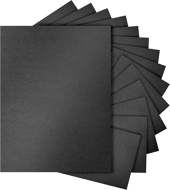 120 Sheets Shimmer Black Cardstock 8.5 x 11 Crafts Paper, 250gsm/92lb Heavyweight Construction Paper Card Stock for Halloween, DIY Cards Making, Greeting Cards, Party, Wedding Invitations-DeskLoop Office