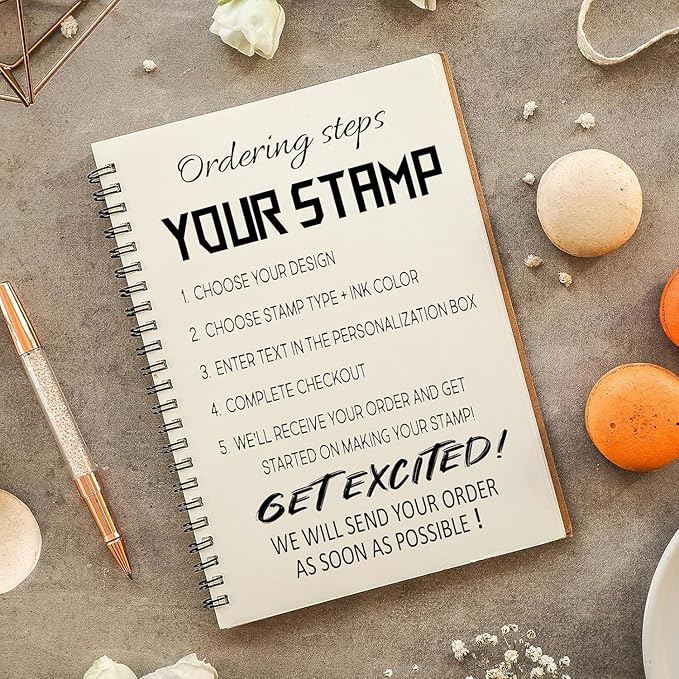 Custom Ink Stamp | Personalized Self Inking Stamp Gifts for Book Lovers, Readers, Teachers | 5 Ink Colors (Design-03)-DeskLoop Office