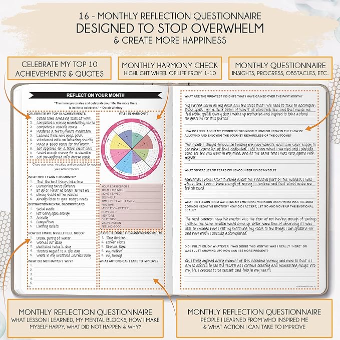 2025-2026 Planner Weekly and Monthly | 16-Month Life Planner to Increase Focus & Productivity | Reduce Overwhelm & Achieve Your Biggest Goals | Include Gift Box & Stickers | Sep 2025-Dec 2026-DeskLoop Office