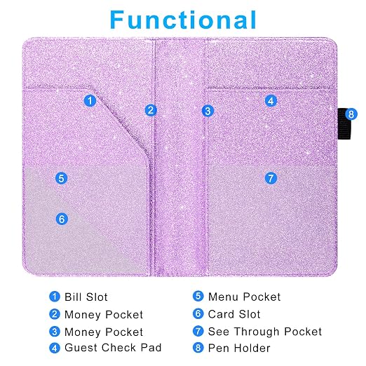 ACdream Server Books for Waitress, Guest Book Note Pad, Cute Pocket Leather - Image 7