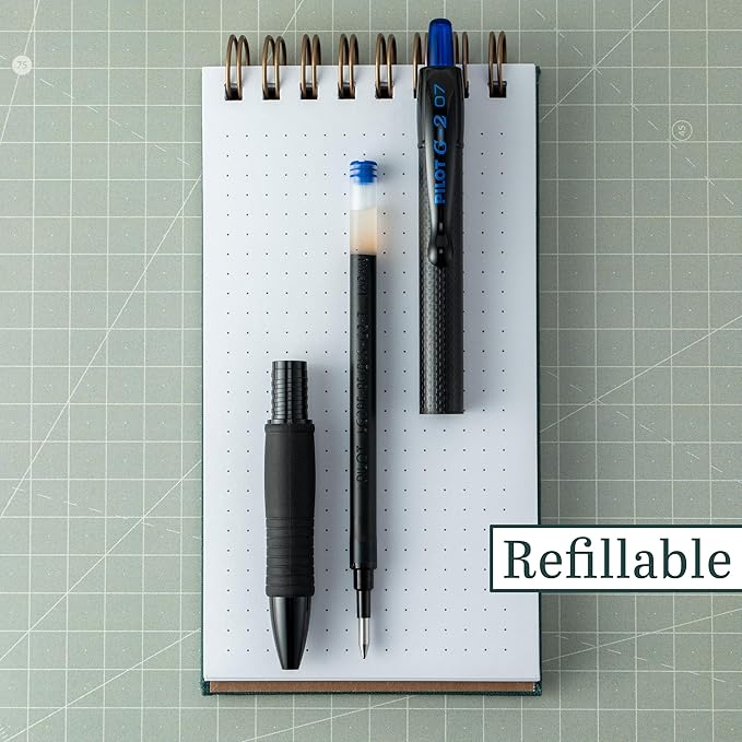 PILOT, G2 Edge Blue Premium Gel Roller Pens, Sensory Writing Experience, 8ct box, Fine Point 0.7 mm-DeskLoop Office