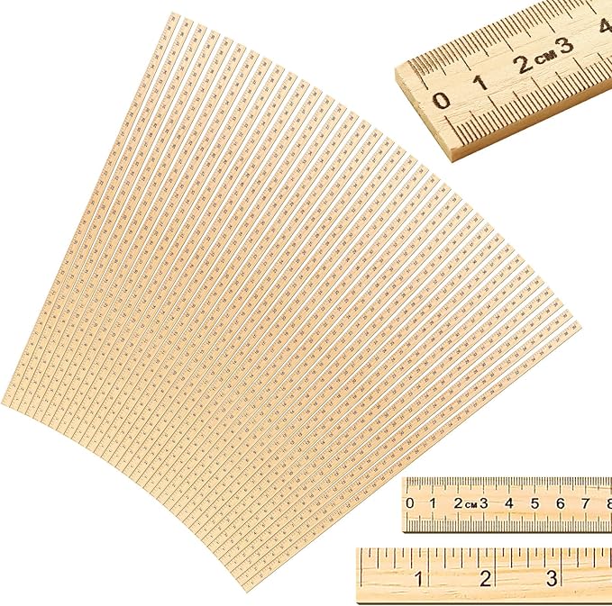 Treela 36 Pack 39 Inches Meter Stick Wood Ruler Economy Yard Stick Double Sided Heavy Duty Thick Meter for School Classroom Home Office Kids Clothing Measuring-DeskLoop Office