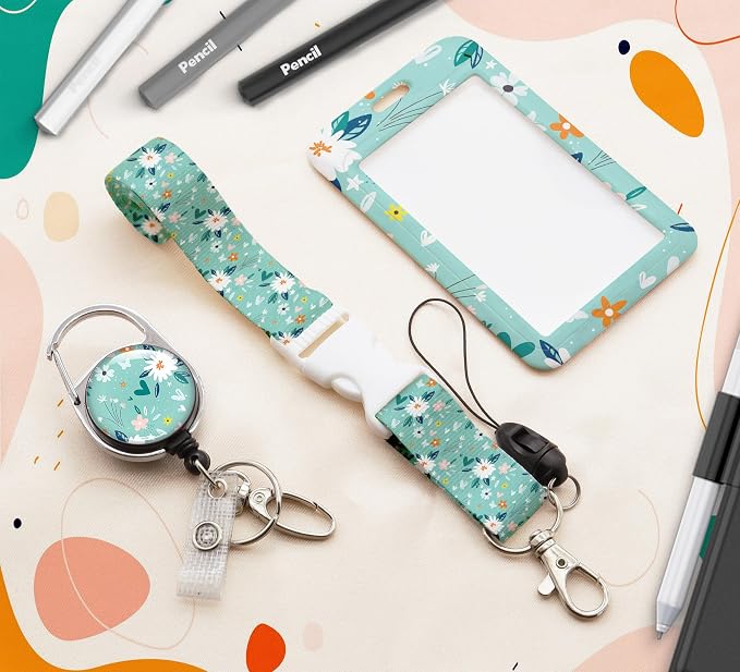 ID Badge Holder with Lanyard, Retractable ID Badge Card Holders Detachable Neck - Image 7