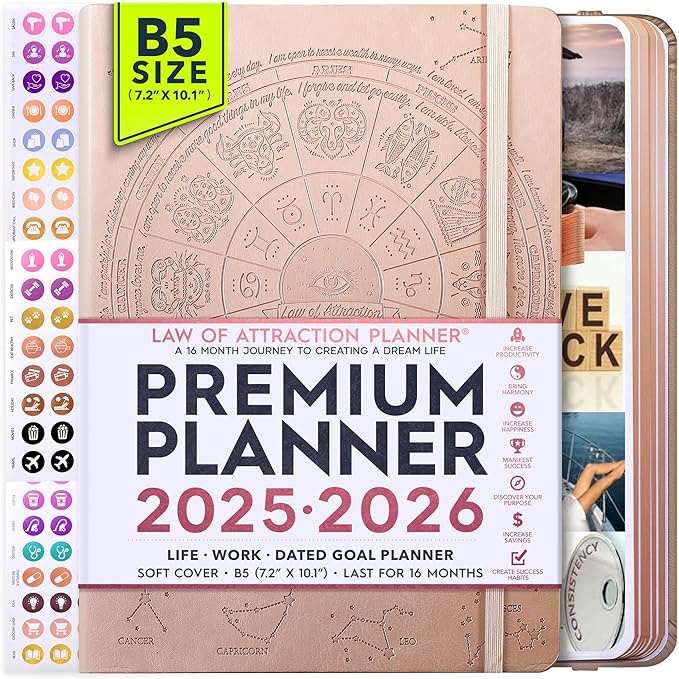 2025-2026 Planner Weekly and Monthly | 16-Month Life Planner to Increase Focus & Productivity | Reduce Overwhelm & Achieve Your Biggest Goals | Include Gift Box & Stickers | Sep 2025-Dec 2026-DeskLoop Office