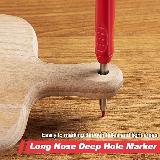 6 Pack Carpenter Pencil with Sharpener, Mechanical Carpenter Pencils with 36 Refills, Heavy Duty Construction Pencil Woodworking Tools for Architect Marking-DeskLoop Office