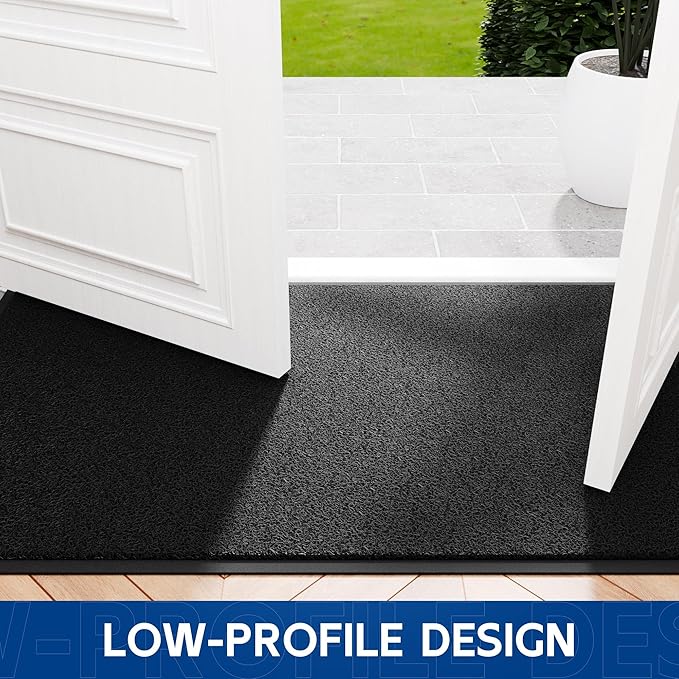 Sturdy Front Door Mat, 72" x 36" Heavy Duty Indoor Outdoor Doormat for Entryway, Fade Resistant, Waterproof Low Profile Entry Mat, Non Slip Welcome Mat for Outside Entrance, Patio, Home