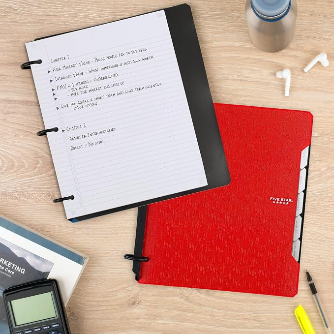 Five Star Flex Refillable Notebook + Study App, College Ruled Paper and 1 Inch - Image 8