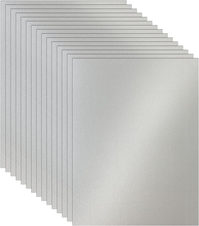28 Sheets Silver Shimmer Cardstock 8.5 x 11 Craft Paper, 92lb Premium Glossy Grey Paper Card Stock for Wedding, Scrapbooking, Business Cards, Making Cards, Menus-DeskLoop Office