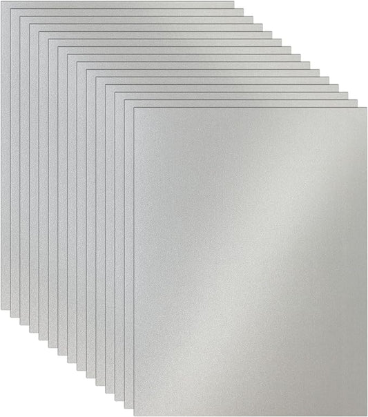 28 Sheets Silver Shimmer Cardstock 8.5 x 11 Craft Paper, 92lb Premium Glossy Grey Paper Card Stock for Wedding, Scrapbooking, Business Cards, Making Cards, Menus-DeskLoop Office