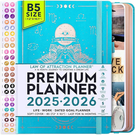 2025-2026 Planner Weekly and Monthly | 16-Month Life Planner to Increase Focus & Productivity | Reduce Overwhelm & Achieve Your Biggest Goals | Include Gift Box & Stickers | Sep 2025-Dec 2026-DeskLoop Office