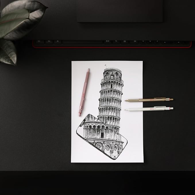 Rotring 600 Metallic Metal Ballpoint Pen, Medium Point, Pearl White Barrel - Image 10