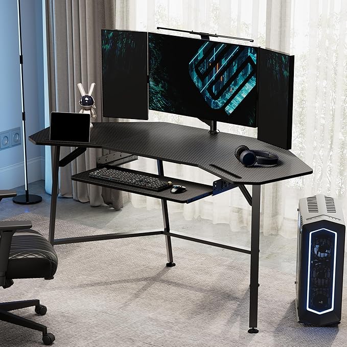 EUREKA ERGONOMIC Adjustable Keyboard Tray Under Desk, 28x11 Inch Large Slide Out Keyboard & Mouse Platform Tray, Wooden Pull Out Computer Keyboard Drawer for Typing Home Office Desk, Black-DeskLoop Office