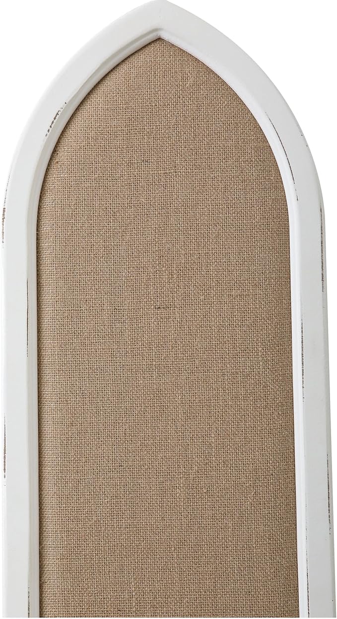 SOFE Arched Long Framed Bulletin Board for Wall, 39 × 12 Inches Fabric Pin Board, Decorative Rustic Dream Boards/Vision Boards, Message Picture Display Board/Wall Decor for Office Home-DeskLoop Office