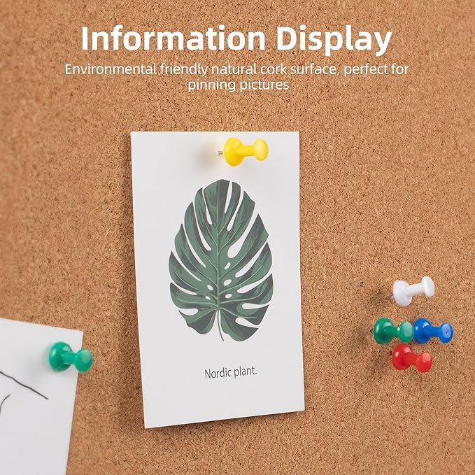 Board2by Extra Large Cork Bulletin Board 60" X 36", Black Wood Framed 5'x3' Corkboard for Wall, Wall Mounted Notice Pin Board with 18 Push Pins for School, Home & Office-DeskLoop Office