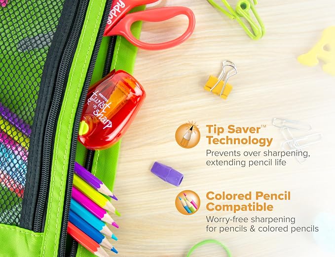 Bostitch Office Twist-n-Sharp Pencil Sharpener, - Image 6