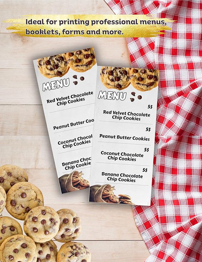 Limited Papers (TM) 8.5x11 Perforated Paper, 20/50 Pound, 75 GSM, Variety of Perforation Sizes and Colors, for Forms, Tickets, Postcards, Business Cards. (Canary, 2 up – vertical 4 1/4”)-DeskLoop Office