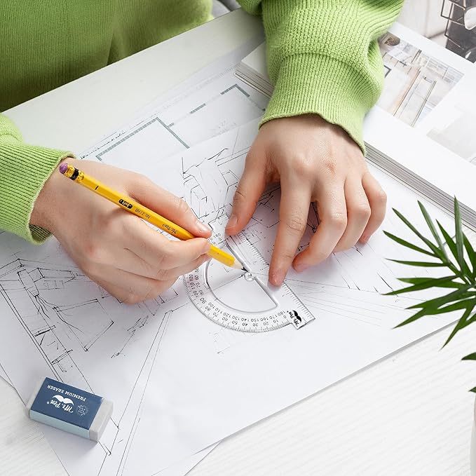 Mr. Pen- Clear Protractor 4 Inch, 24 Pack, Bulk Clear Plastic Small Protractor School-DeskLoop Office