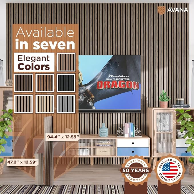 Avana Acoustic Wood Wall Panels – 94.4 x 12.6 Inch Natural Walnut Acoustic - Image 7