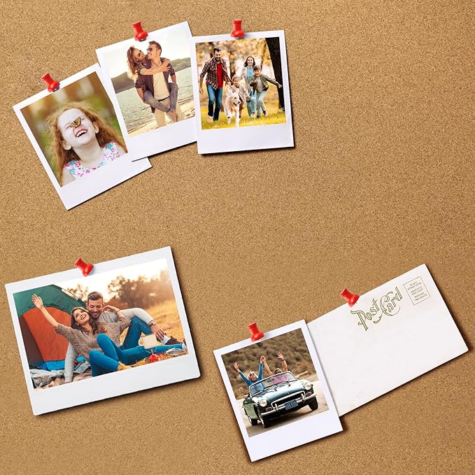 40Pcs Wood Push Pins, Decorative Thumb Tacks, Wooden Pins and Tacks, Cork Board Thumbtacks, Cute Thumbtack for Wall and Bulletin Board, Map Pins-DeskLoop Office