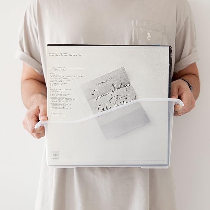 IRIS USA Plastic Book Bin Magazine Holder, 8-Pack, Vertical Standing Connecting Container Box for Office Dorm Study Homework Binder Notebook File Craft Stationery Supplies Organizer Caddy, Clear-DeskLoop Office