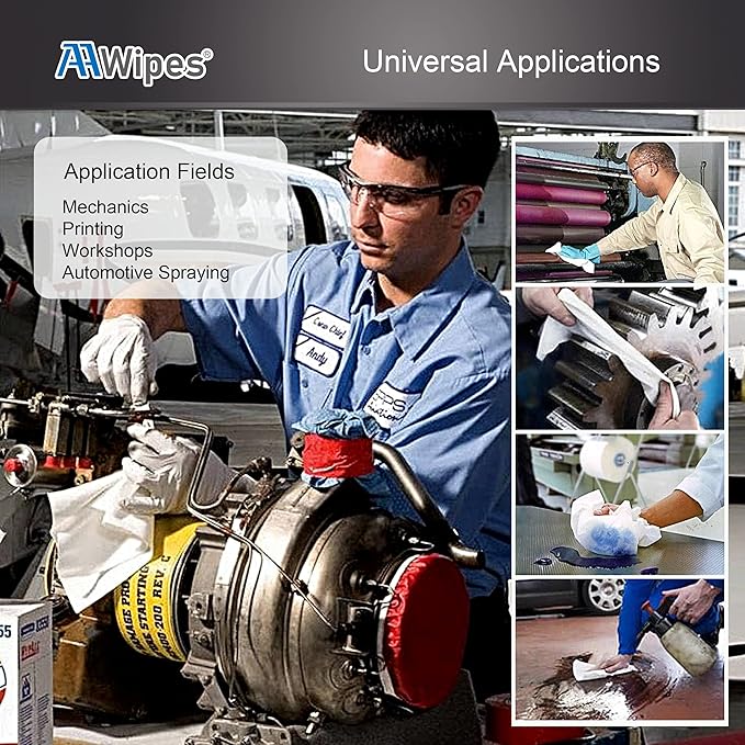 AAwipes Cleanroom Wipes 6" x 6" (Bag of 300 Pcs, Grade A, 68 GSM) Lint Free Wipes Cellulose/Polyester Wipers for Lab, Electronics, Pharmaceutics, Electronics, Printing, Semiconductor etc. (NW06806)-DeskLoop Office