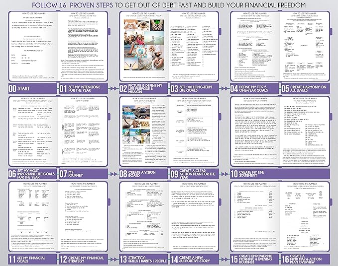 Hourly Planner - Undated Daily, Weekly & Monthly Planner with Budget Section | A 12 Month Journey to Increase Productivity & Happiness | Life Organizer & Gratitude Journal - Vertical Format-DeskLoop Office