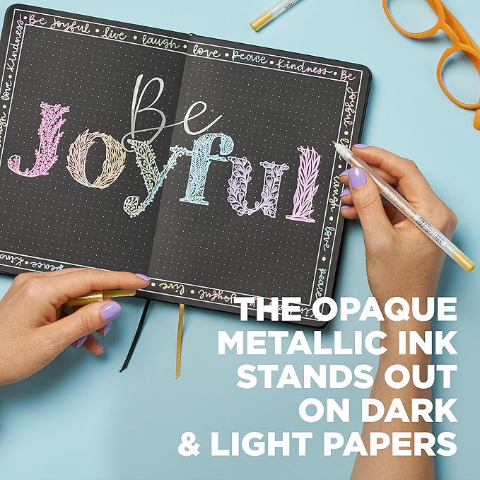 SAKURA Gelly Roll Metallic Gel Pens - Pens for Scrapbook, Journals, or Drawing - Colored Metallic Ink - Medium Line - 16 Pack-DeskLoop Office