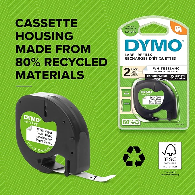 DYMO LetraTag LT-100H Handheld Label Maker ABC Keyboard Label Printer with Easy-to-Use, 13 Character LCD Screen Great for Home & Office Organisation Pink-DeskLoop Office