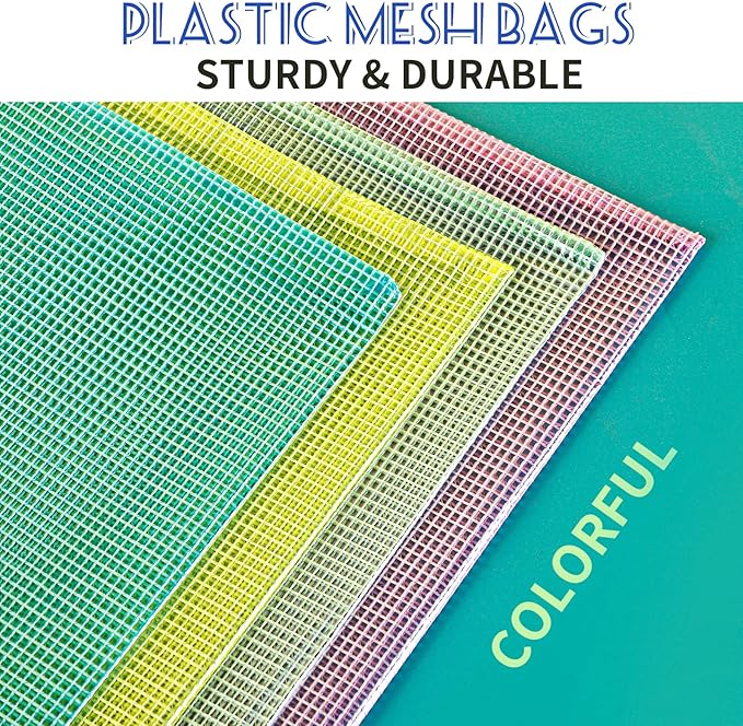 LEOBRO Mesh Zipper Pouch Bags, 13.2"x 9.2" Zipper Pouch, 4 pcs Mesh Bags with Zipper, Storage Bags Pouch for Organization Toy Puzzles Board Game Travel, File Jackets & File Pockets-DeskLoop Office