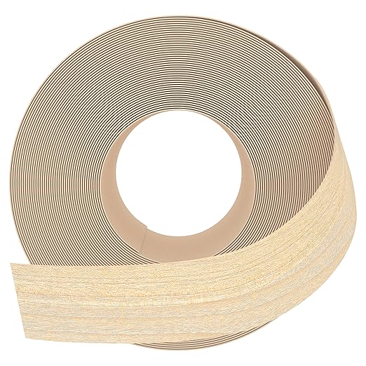 GSCIT Club Maple Edge Banding, 1 1/2 inch x 50ft roll of Veneer Edge Banding Preglued Flexible, Real Wood Tape Banding-DeskLoop Office