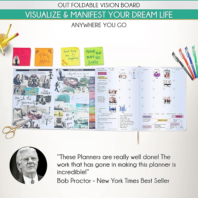 Life Planner - Undated Daily, Weekly & Monthly Planner with Budget Section | A 12 Month Journey to Increase Productivity & Happiness | Life Organizer & Gratitude Journal - Horizontal Format-DeskLoop Office