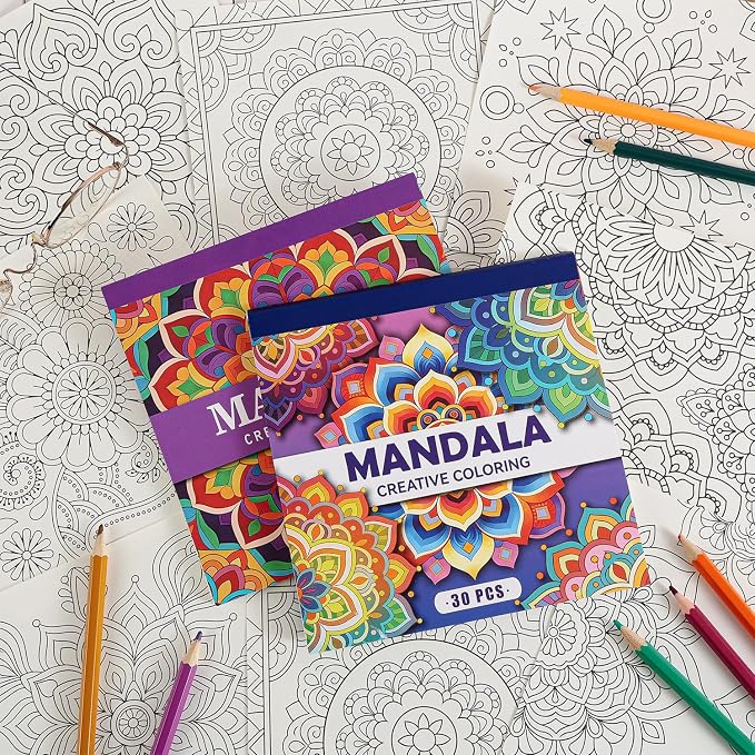 2 PCS Mandala Coloring Book for Adults Relaxation and Teens Stress Relief - Image 6