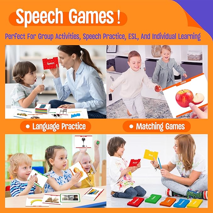 300 Noun Picture-Word Cards, Picture Flashcards Language Builder Visual Aid - Image 7