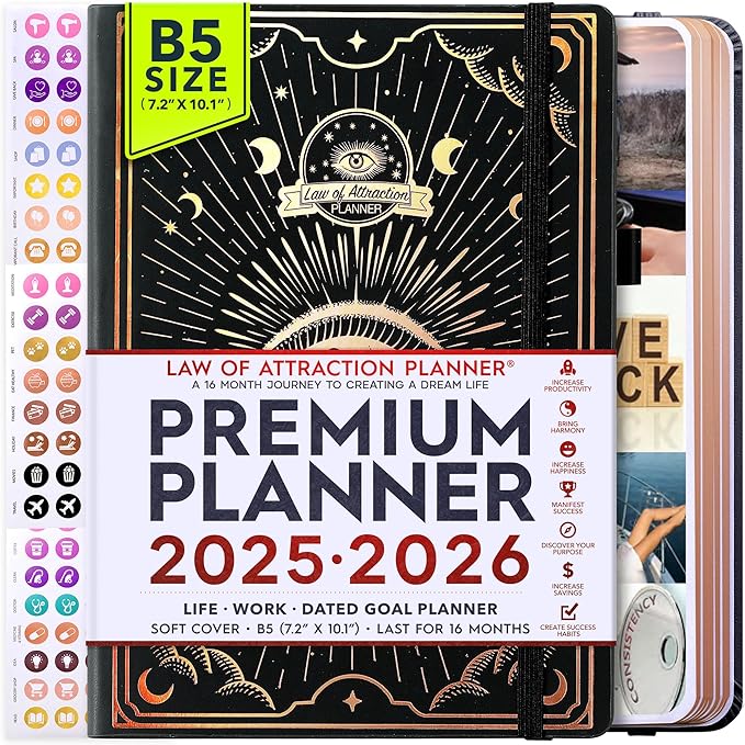 2025-2026 Planner Weekly and Monthly | 16-Month Life Planner to Increase Focus & Productivity | Reduce Overwhelm & Achieve Your Biggest Goals | Include Gift Box & Stickers | Sep 2025-Dec 2026-DeskLoop Office