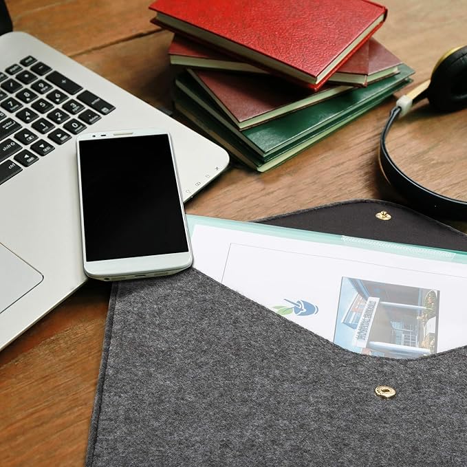 Smead Cloth Expanding File, 2" Expansion, Snap Closure, Letter Size, Navy (70922)-DeskLoop Office