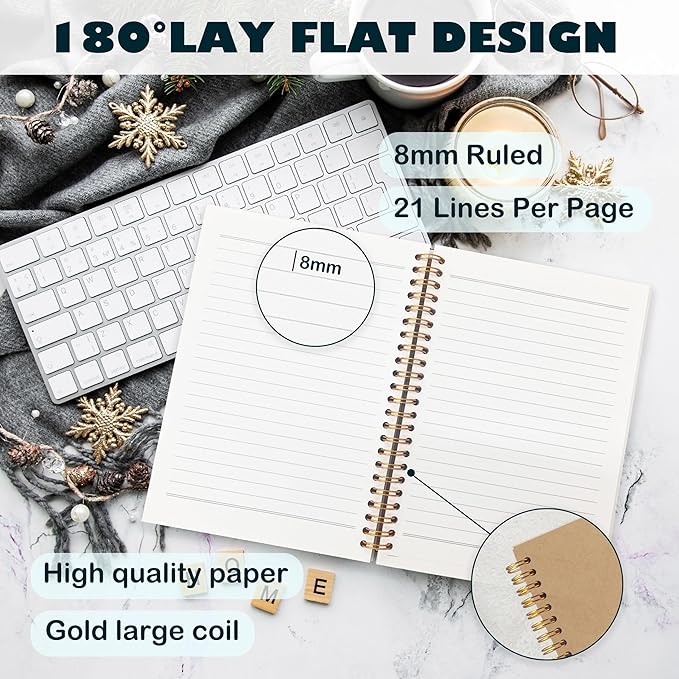 Boho Christian Notebook Journal, Christian Gifts for Women, Bible Notebooks for Note Taking, Bible Journaling Notebook, Jesus the Way the Truth the Life Hardcover Spiral Notebook 5.5x8.3 kraft paper-DeskLoop Office