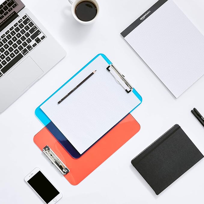 Amazon Basics Colorful, Lightweight Plastic Clipboards, Letter Size - Image 6
