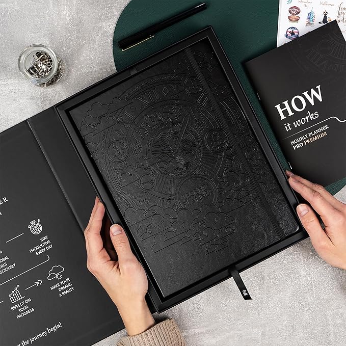 Legend Planner PRO Premium – Large Undated Weekly, Monthly & Budget Planner with Habit Tracker – Life Organizer for Time & Task Management, Goal Setting & Productivity – A4 Size (Black, New Cover)-DeskLoop Office