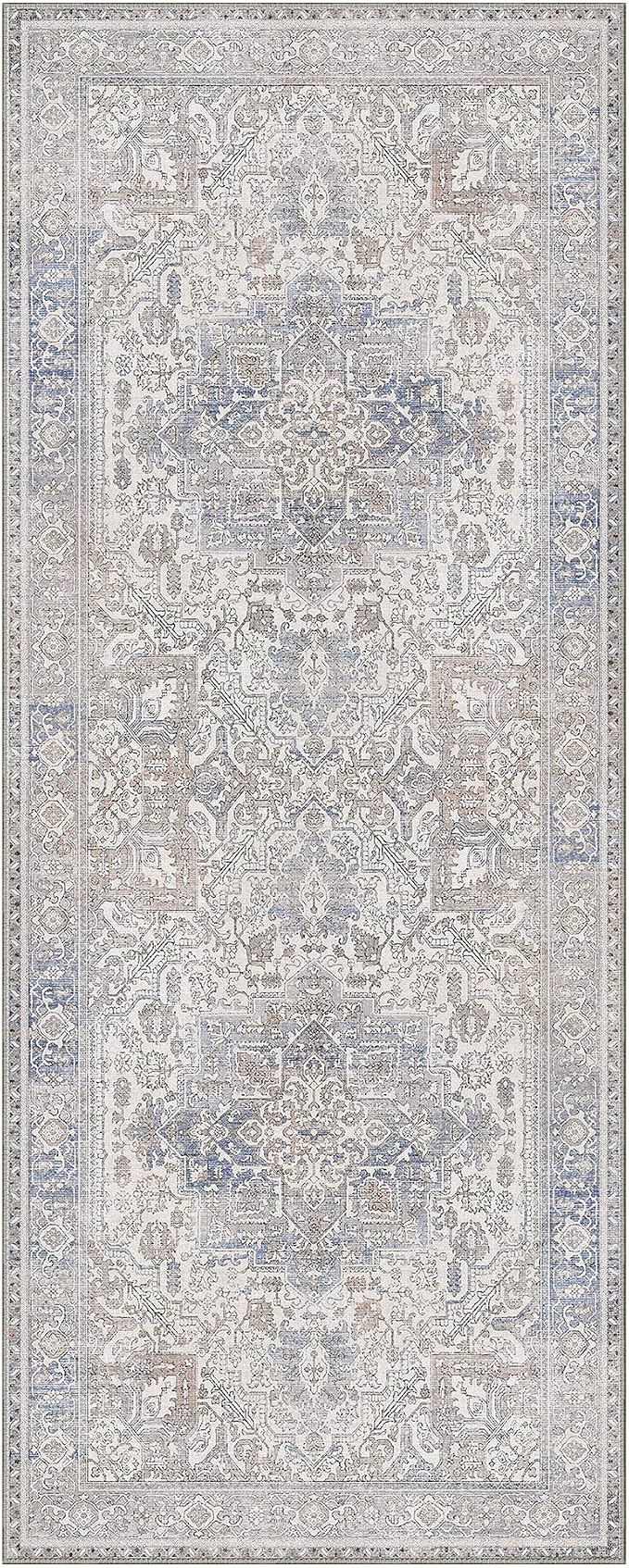 GENIMO 2'6"x10 Runner Rugs for Hallway, Machine Washable Non Slip Vintage Retro - Image 7