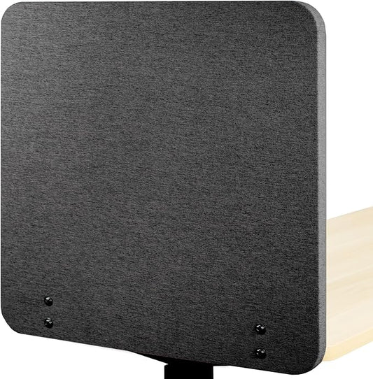 VIVO Clamp-on 24 x 24 inch Privacy Panel, Sound Absorbing Cubicle Desk Divider, Acoustic Partition, Dark Gray, PP-1-V024D-DeskLoop Office