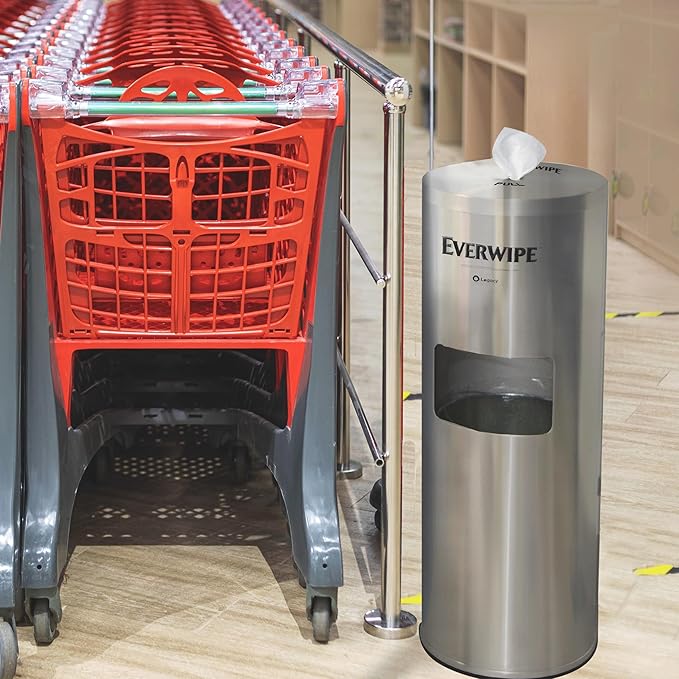 Everwipe by Tork Light-Duty Surface Cleaning Wet Wipe Jumbo Rolls White W12, Cleans and Deodorizes, 2 x 2500 wipes, 192816-DeskLoop Office