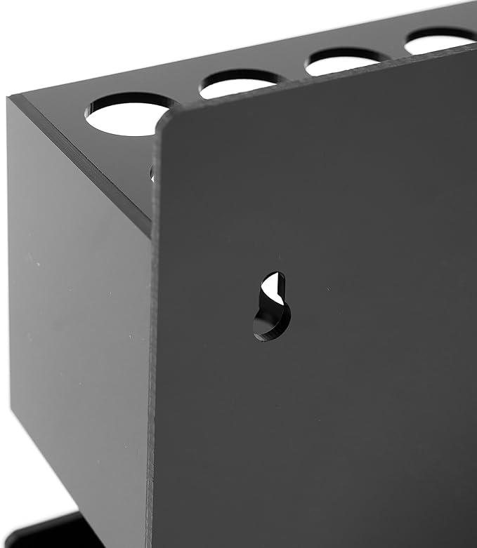 MyGift Dry Erase Marker Holder 10 Slots Whiteboard Marker Holder for Wall Dry Erase Eraser Holder Wall Mount Black-DeskLoop Office