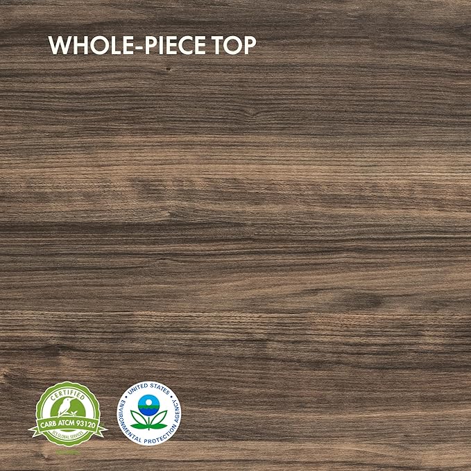 FLEXISPOT E6 Essential 3 Stages Dual Motor Electric Standing Desk 48x30 Inch Whole-Piece Board Height Adjustable Electric Sit Stand Desk(Black Frame + Brown Wood Grain Desktop, 2 Packages)-DeskLoop Office