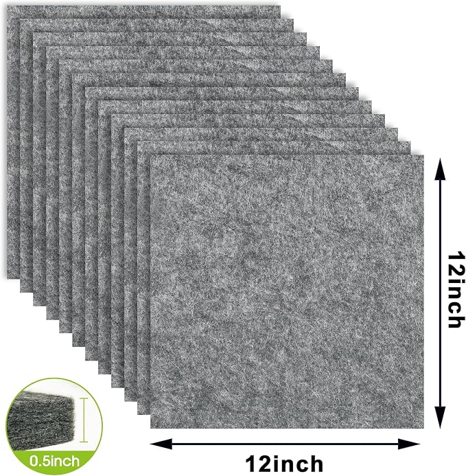 AKTOP Cork Bulletin Board 12x12, 1/2" Thick Felt Cork Board Tiles 12 Pack - Image 9